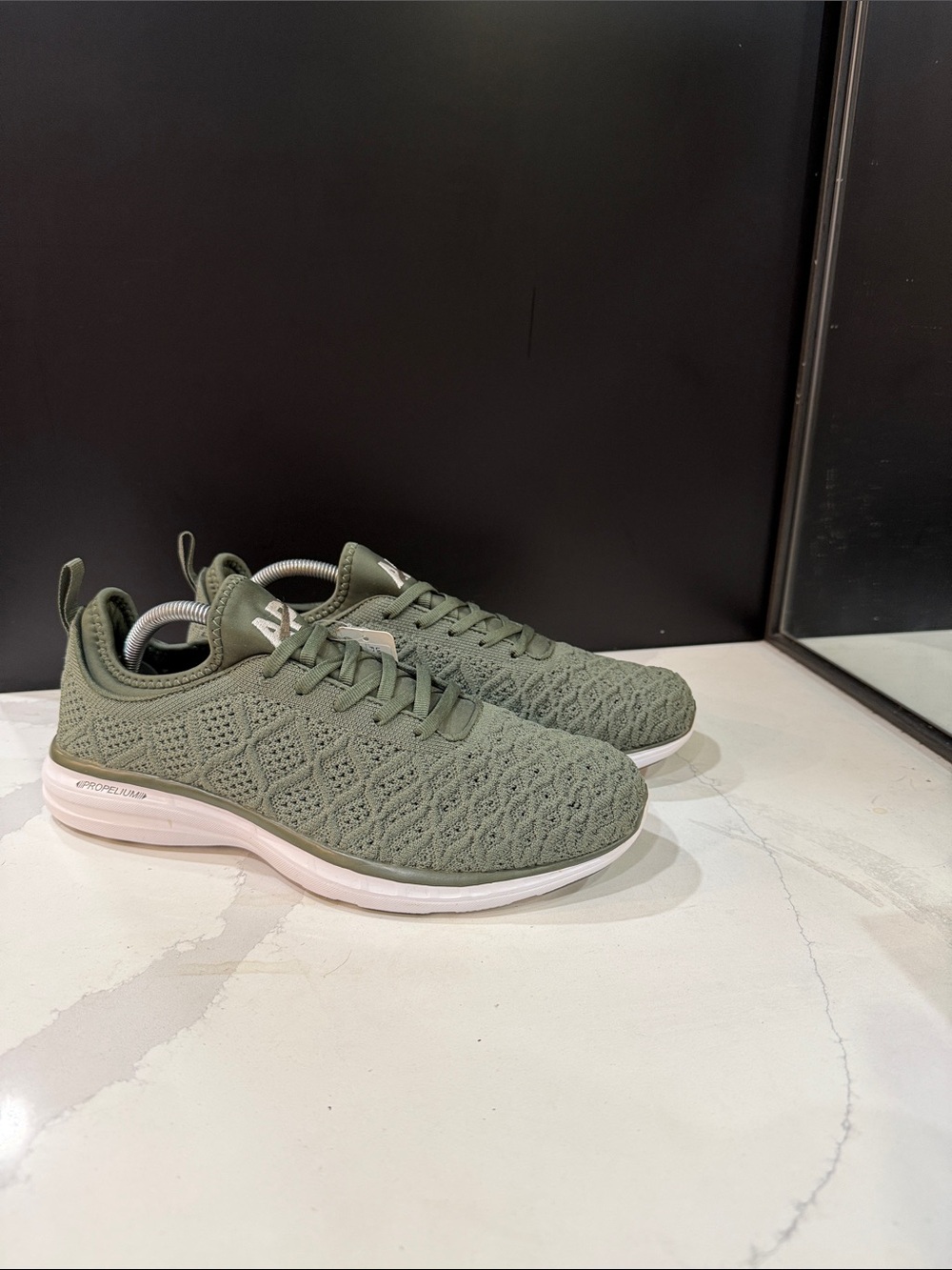 APL Olive Knit Women's Lace-Up Sneaker